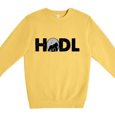 Hodl Stonk to the Moon Ape Crypto Currency Premium Crewneck Sweatshirt