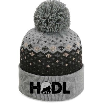 Hodl Stonk to the Moon Ape Crypto Currency The Baniff Cuffed Pom Beanie