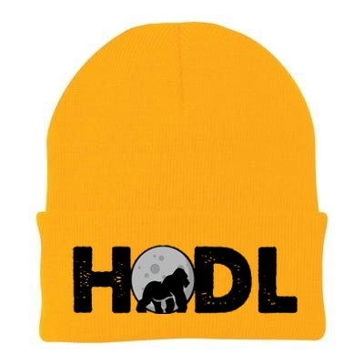 Hodl Stonk to the Moon Ape Crypto Currency Knit Cap Winter Beanie