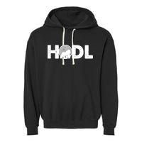 Hodl Stonk to the Moon Ape Crypto Currency Garment-Dyed Fleece Hoodie
