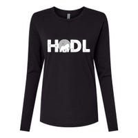 Hodl Stonk to the Moon Ape Crypto Currency Womens Cotton Relaxed Long Sleeve T-Shirt