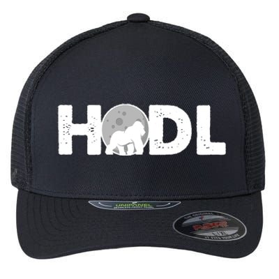 Hodl Stonk to the Moon Ape Crypto Currency Flexfit Unipanel Trucker Cap