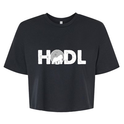 Hodl Stonk to the Moon Ape Crypto Currency Bella+Canvas Jersey Crop Tee