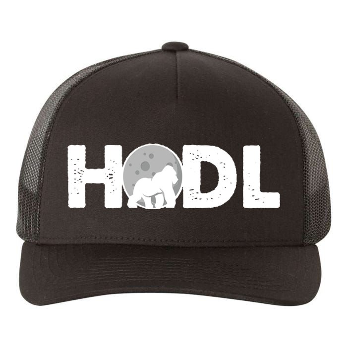 Hodl Stonk to the Moon Ape Crypto Currency Yupoong Adult 5-Panel Trucker Hat