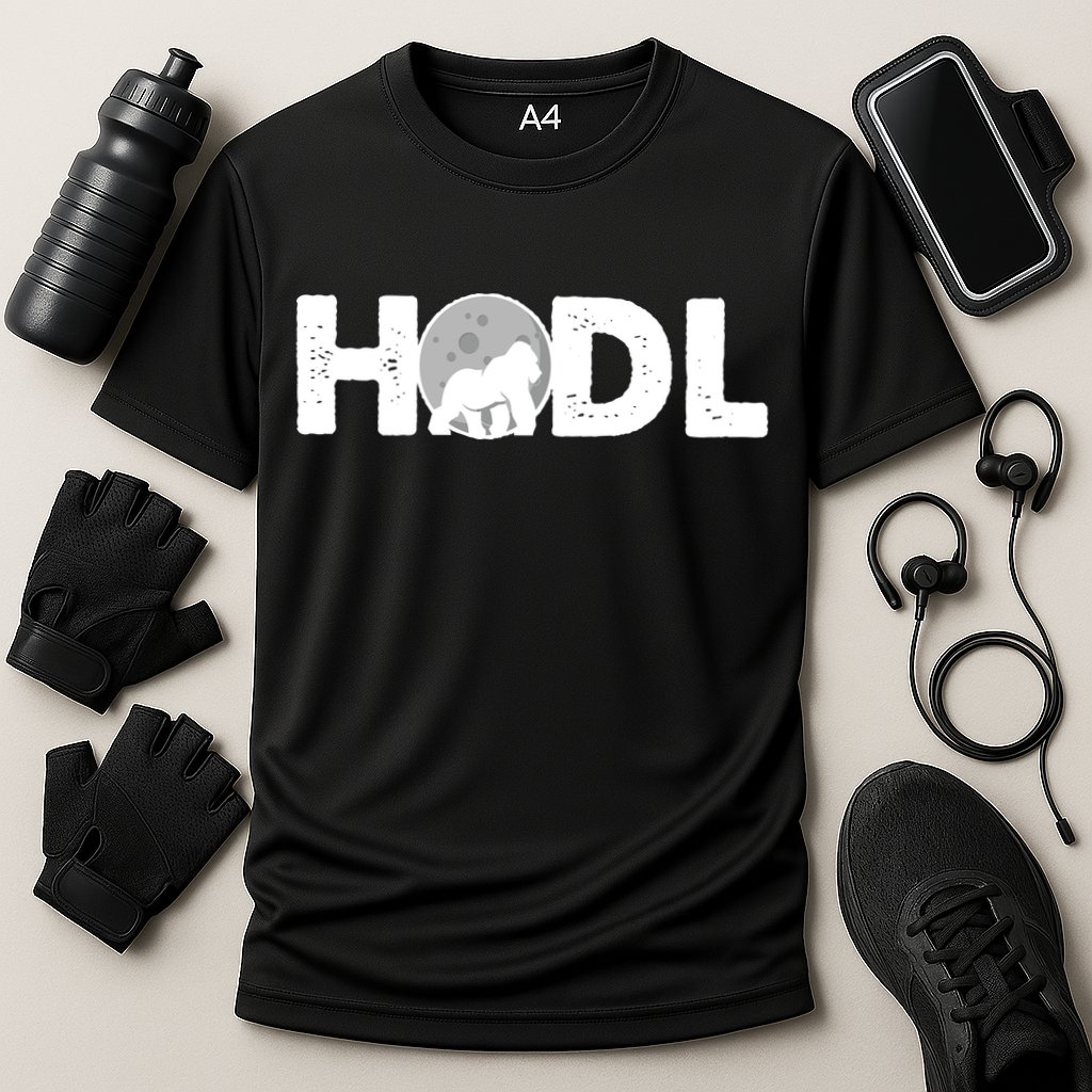 Hodl Stonk to the Moon Ape Crypto Currency Performance Shirt