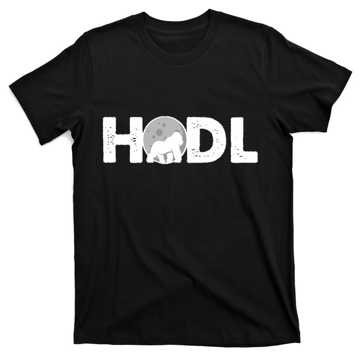 Hodl Stonk to the Moon Ape Crypto Currency T-Shirt