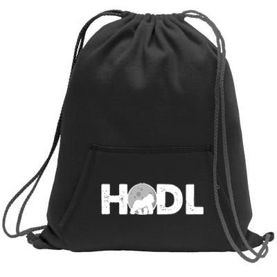 Hodl Stonk to the Moon Ape Crypto Currency Sweatshirt Cinch Pack Bag