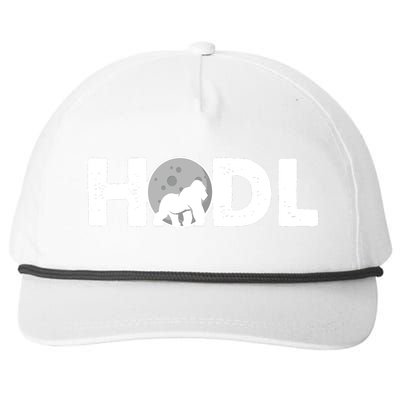 Hodl Stonk to the Moon Ape Crypto Currency Snapback Five-Panel Rope Hat