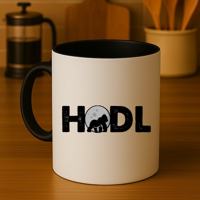 Hodl Stonk to the Moon Ape Crypto Currency Mug