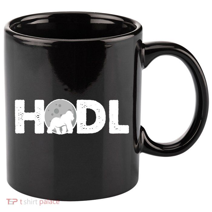 Hodl Stonk to the Moon Ape Crypto Currency 11oz C Handle Ceramic Mug
