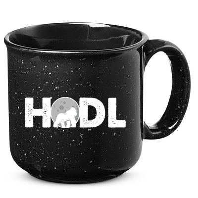 Hodl Stonk to the Moon Ape Crypto Currency 15oz Campfire Ceramic Mug