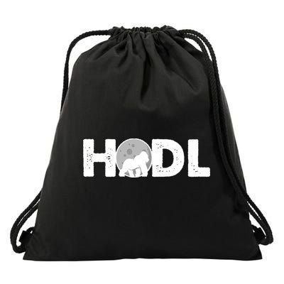 Hodl Stonk to the Moon Ape Crypto Currency Drawstring Bag