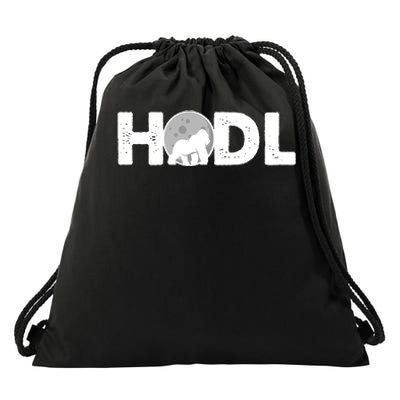 Hodl Stonk to the Moon Ape Crypto Currency Drawstring Bag