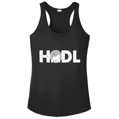 Hodl Stonk to the Moon Ape Crypto Currency Ladies PosiCharge Competitor Racerback Tank