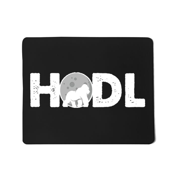 Hodl Stonk to the Moon Ape Crypto Currency Mousepad