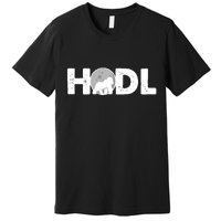 Hodl Stonk to the Moon Ape Crypto Currency Premium T-Shirt