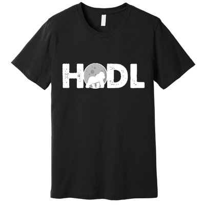 Hodl Stonk to the Moon Ape Crypto Currency Premium T-Shirt