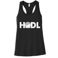 Hodl Stonk to the Moon Ape Crypto Currency Women's Racerback Tank