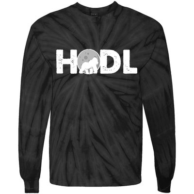 Hodl Stonk to the Moon Ape Crypto Currency Tie-Dye Long Sleeve Shirt