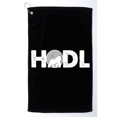 Hodl Stonk to the Moon Ape Crypto Currency Platinum Collection Golf Towel