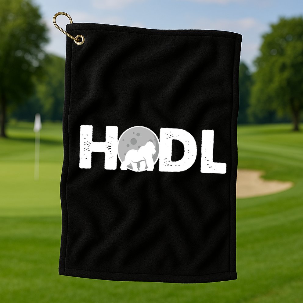 Hodl Stonk to the Moon Ape Crypto Currency Golf Towel
