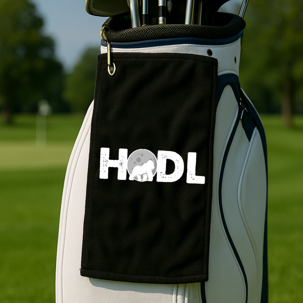 Hodl Stonk to the Moon Ape Crypto Currency Golf Towel
