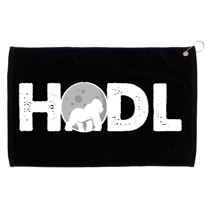 Hodl Stonk to the Moon Ape Crypto Currency Grommeted Golf Towel