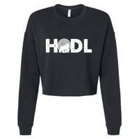 Hodl Stonk to the Moon Ape Crypto Currency Cropped Pullover Crew