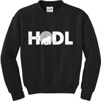 Hodl Stonk to the Moon Ape Crypto Currency Kids Sweatshirt