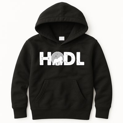 Hodl Stonk to the Moon Ape Crypto Currency Kids Hoodie