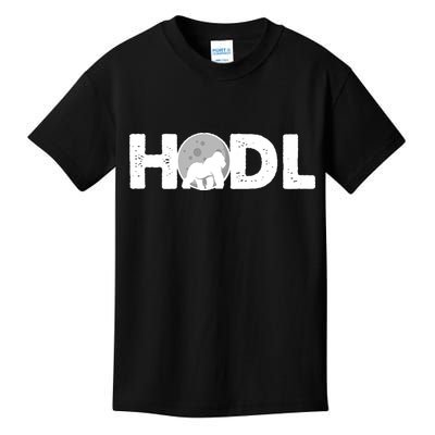 Hodl Stonk to the Moon Ape Crypto Currency Kids T-Shirt