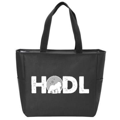 Hodl Stonk to the Moon Ape Crypto Currency Zip Tote Bag