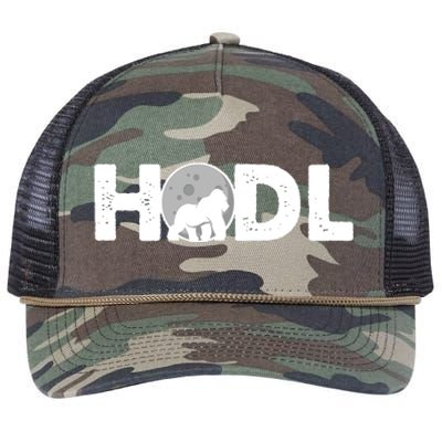 Hodl Stonk to the Moon Ape Crypto Currency Retro Rope Trucker Hat Cap