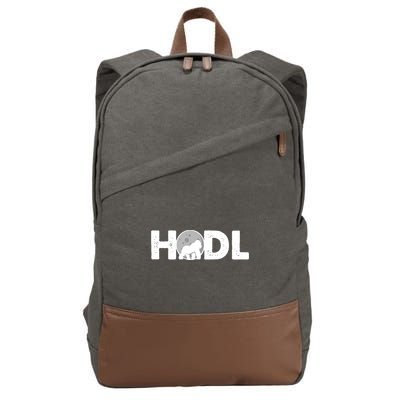 Hodl Stonk to the Moon Ape Crypto Currency Cotton Canvas Backpack