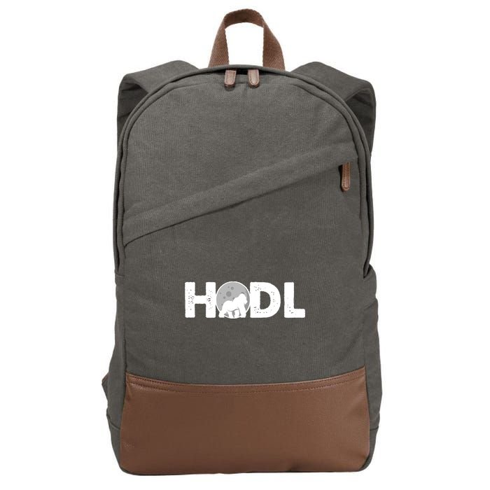 Hodl Stonk to the Moon Ape Crypto Currency Cotton Canvas Backpack
