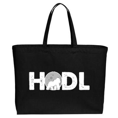 Hodl Stonk to the Moon Ape Crypto Currency Cotton Canvas Jumbo Tote