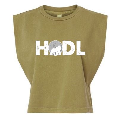 Hodl Stonk to the Moon Ape Crypto Currency Garment-Dyed Women's Muscle Tee