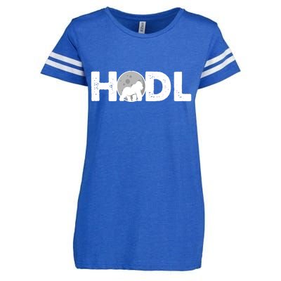 Hodl Stonk to the Moon Ape Crypto Currency Enza Ladies Jersey Football T-Shirt