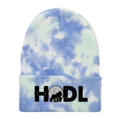 Hodl Stonk to the Moon Ape Crypto Currency Tie Dye 12in Knit Beanie