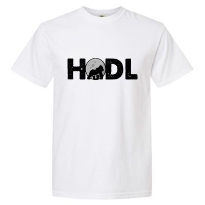 Hodl Stonk to the Moon Ape Crypto Currency Garment-Dyed Heavyweight T-Shirt