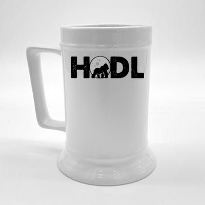 Hodl Stonk to the Moon Ape Crypto Currency Beer Stein