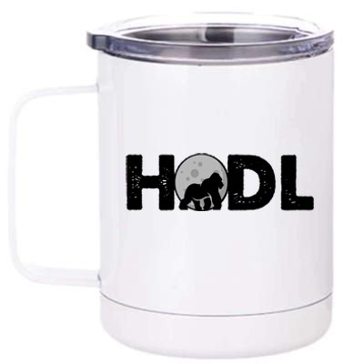 Hodl Stonk to the Moon Ape Crypto Currency 12 oz Stainless Steel Tumbler Cup