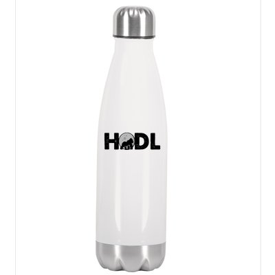 Hodl Stonk to the Moon Ape Crypto Currency Stainless Steel Insulated Water Bottle