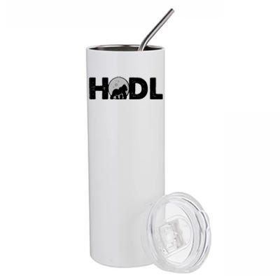 Hodl Stonk to the Moon Ape Crypto Currency Stainless Steel Tumbler