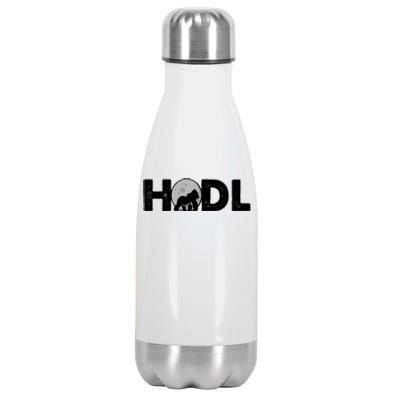 Hodl Stonk to the Moon Ape Crypto Currency Stainless Steel Insulated Water Bottle