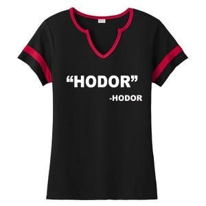 Hodor Logo Ladies Halftime Notch Neck Tee