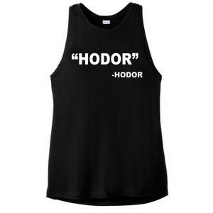 Hodor Logo Ladies PosiCharge Tri-Blend Wicking Tank