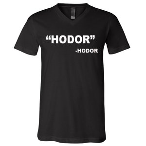 Hodor Logo V-Neck T-Shirt