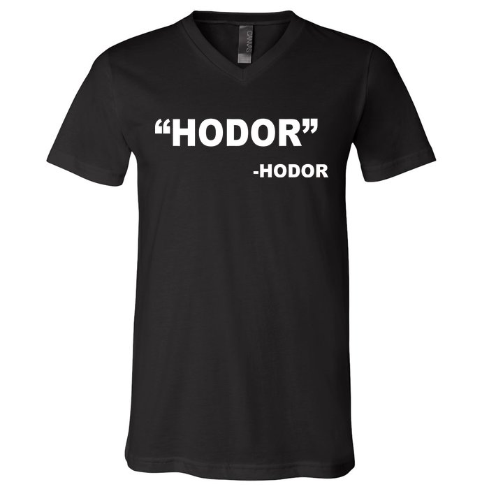 Hodor Logo V-Neck T-Shirt