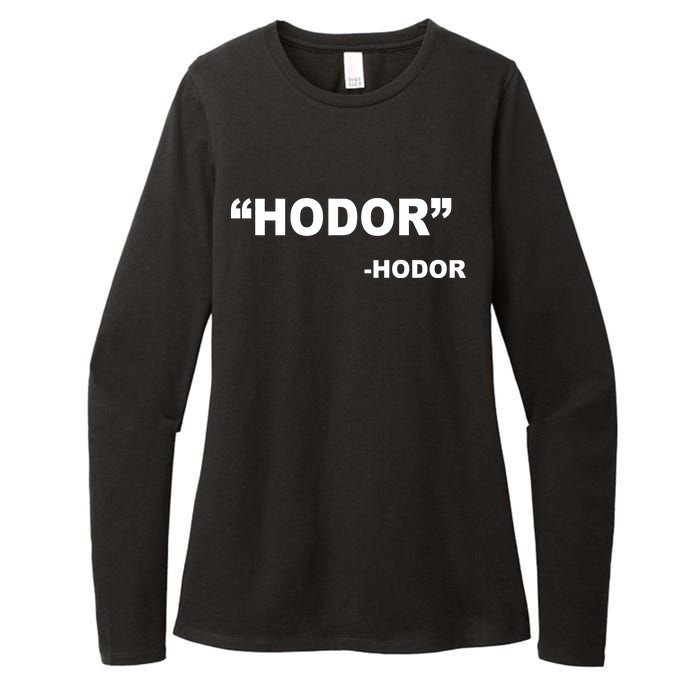 Hodor Logo Womens CVC Long Sleeve Shirt